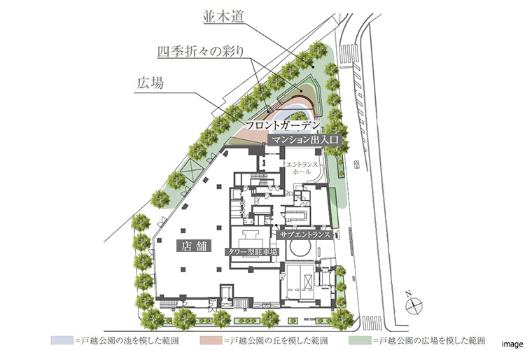敷地配置図｜ザ・パークハウス戸越公園タワー